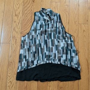 Zara halter top geometric print